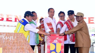 Resmikan Bendungan Temef, Presiden Jokowi Tekankan Pentingnya Air Untuk Kesejahteraan Masyarakat NTT