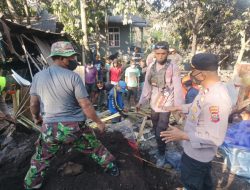 Reaksi Cepat Polres Flotim Bantu Korban Erupsi Gunung Lewotobi