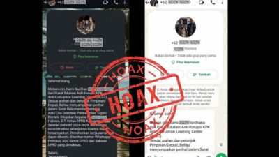 Waspada, Penipuan Mengatasnamakan Pegawai KPK via Pesan WhatsApp (WA)