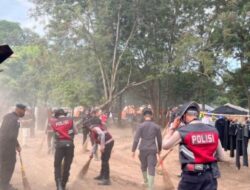 Polda NTT Bergerak Cepat Bersihkan Lokasi Terdampak Erupsi Lewotobi Laki