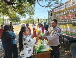 Polairud NTT Gelar Gerakan Pangan Murah Sasar Warga Bolok, 2 Ton Beras Ludes Terjual