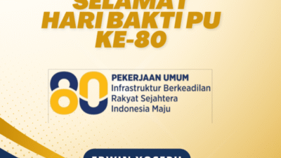 Direktur PT.Cahaya Berlian Jaya Abadi, Erwin Yoseph -Selamat Hari Bakti PU Ke-80