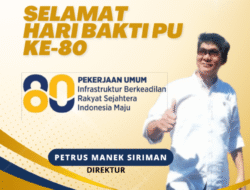 Direktur PT.Cinta Karya Membangun Cab.Atambua-Belu, Petrus Manek Siriman mengucapkan Selamat Hari Bakti PU Ke-80