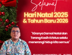 PPK 3.4 Provinsi NTT, Frangki Simamora mengucapkan selamat hari Natal 2025 dan Tahun Baru 2026