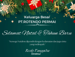 Keluarga Besar PT.ROTENDO PERMAI mengucapkan Selamat Natal 2025 dan Tahun Baru 2026