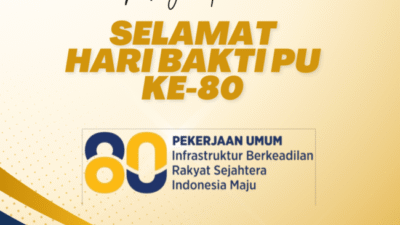 Komisaris dan segenap Direksi, Karyawan/Wi PT.Indoraya Jaya Perkasa dan CV. Karya Mandiri Hasil Jaya – Selamat Hari Bakti PU Ke-80