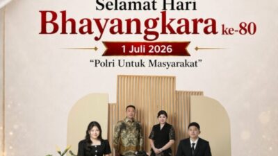 Michael Tanudiredja Sekeluarga -Selamat Hari Bhayangkara ke-80