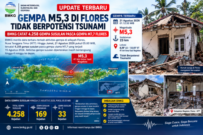 BMKG rilis potret kegempaan terbaru di Flores NTT