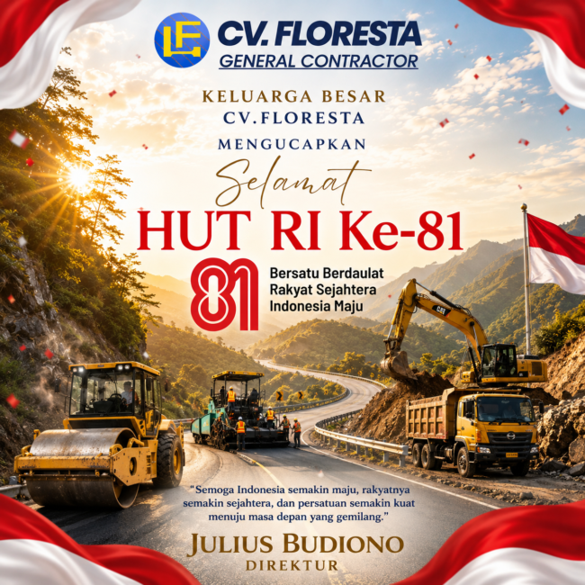 Yulius Budiono, Direktur CV.Floresta -Selamat HUT RI KE-81 