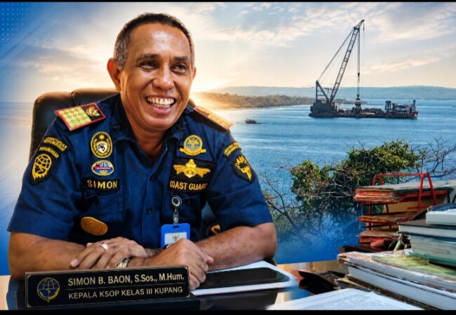 Hari Perhubungan Nasional 2026, KSOP Kupang Tekankan Keselamatan: “No Compromise for Safety” 1 Kepala KSOP Kelas III Kupang, Simon B Baon, D Sos,M.Hum